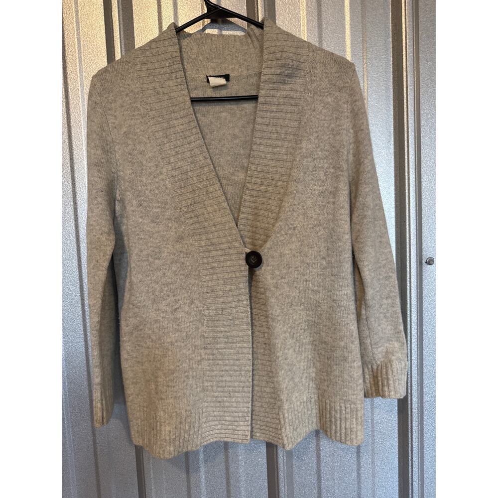 J. Crew Cardigan Womens Cashmere Wool Blend Cozy Preppy V Neck Sweater Small